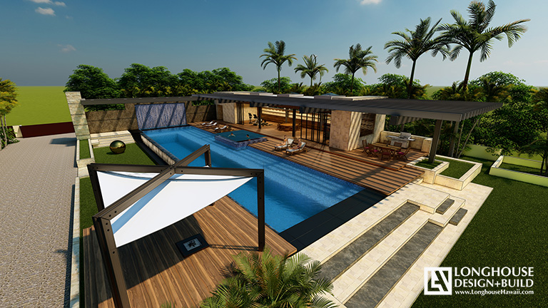 Kahala Ave. resort style pool & spa 